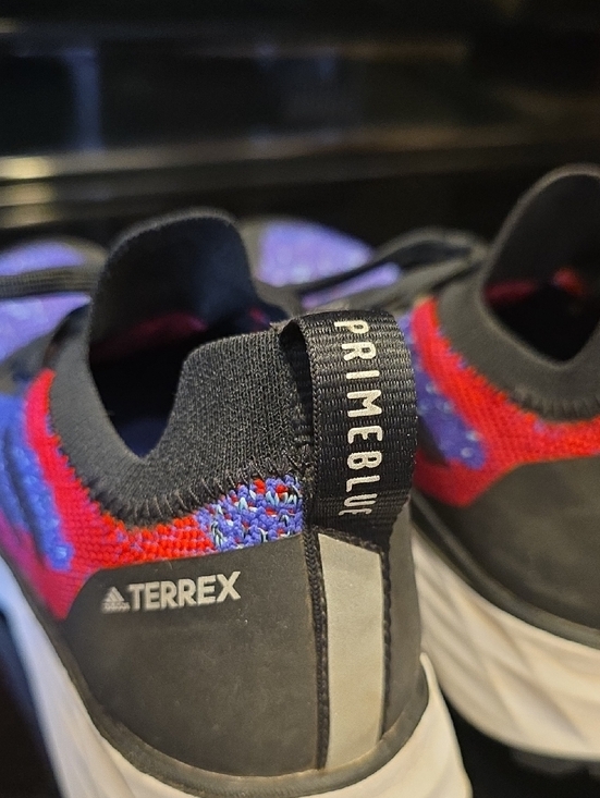 adidas Shoes - adidas Terrex Primeblue Knit Athletic Shoes in Black, Red, Blue